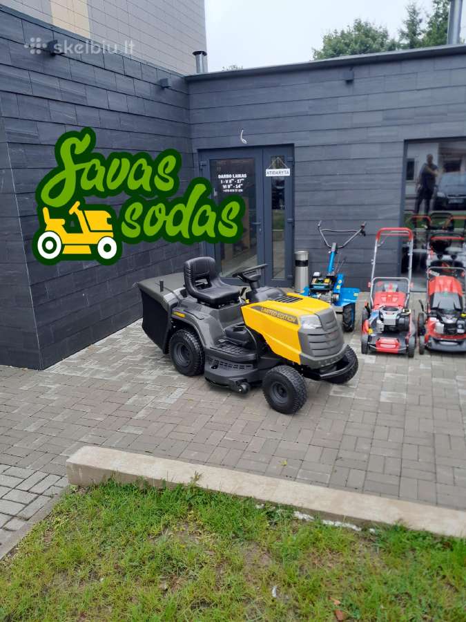 Galingas traktoriukas su krepšiu gera kaina Stiga