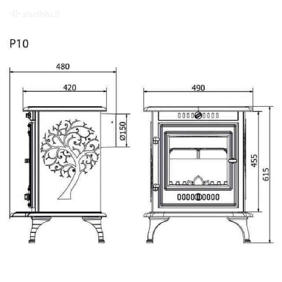 Ketaus krosnelė Kawmet P10 6.8 kw Eco - nuotraukos Nr. 3