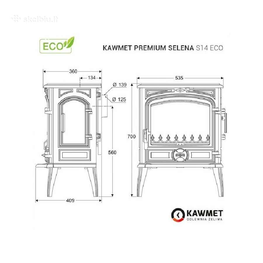Ketaus krosnelė Kawmet Premium Selena S14 Eco - nuotraukos Nr. 9