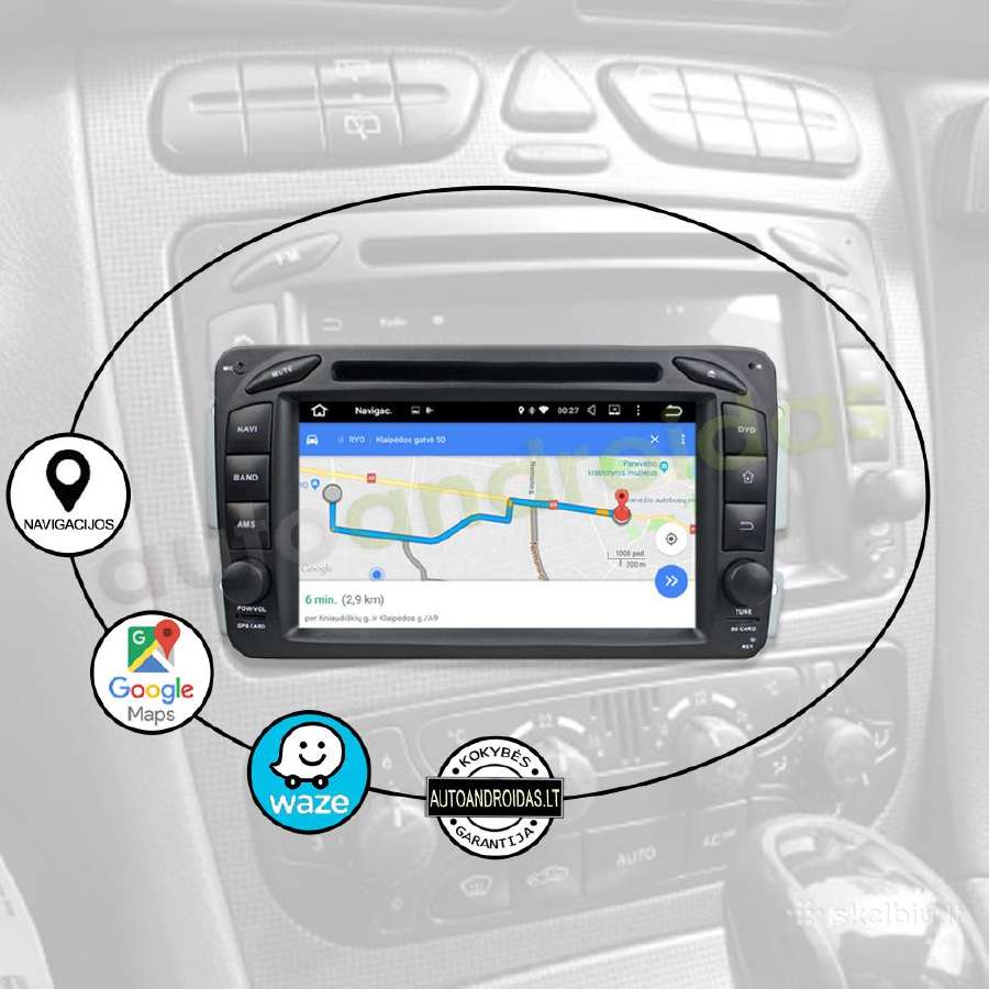 Mercedes Benz C W203 1996-08 Android multimedia Bt - nuotraukos Nr. 11