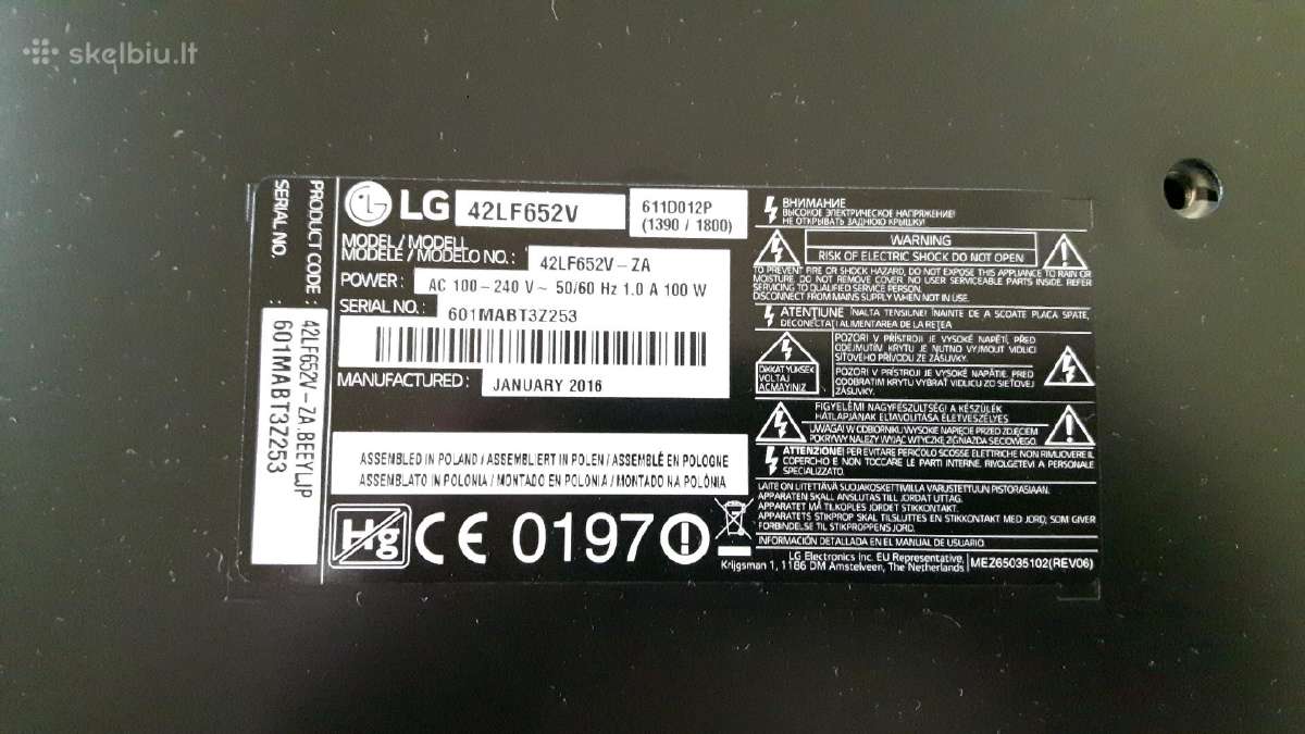 LG 47sl8500 Lc470wud (SB) (M4) Nr.12 (25,-eur - nuotraukos Nr. 29