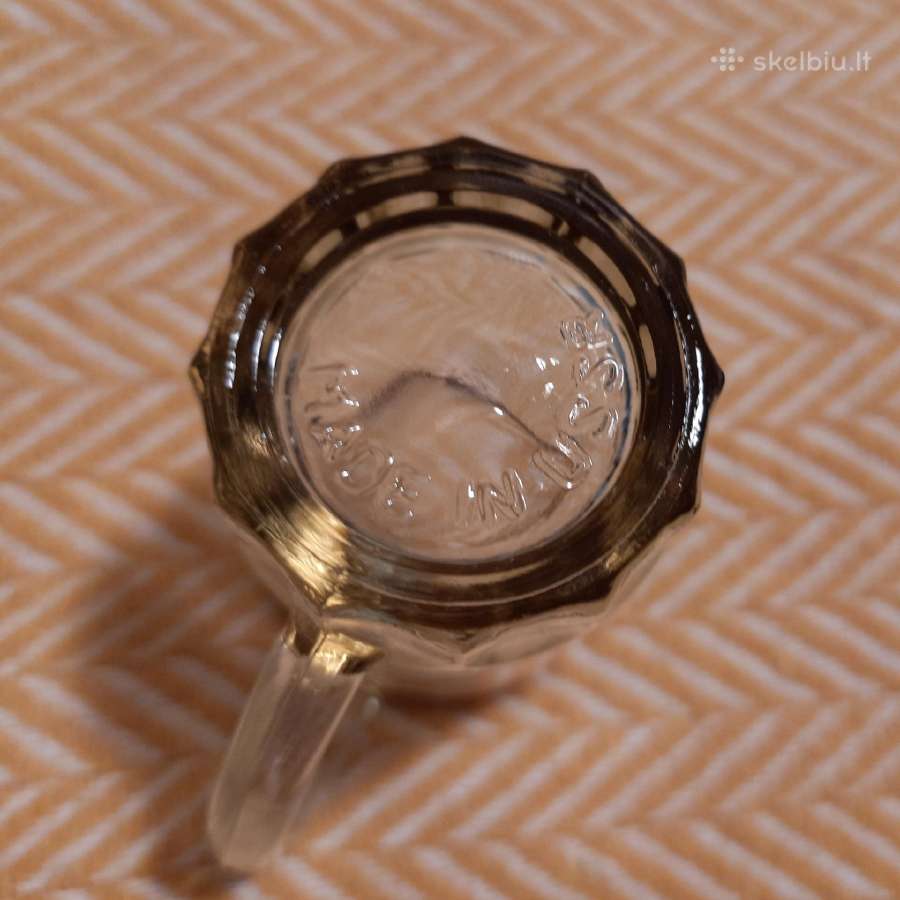 6 vintažinių stiklinių puodelių (60 ml) komplektas - nuotraukos Nr. 4