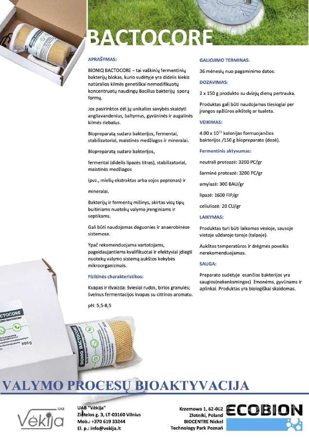 Bakterijos valymo įrenginiams, drenažui, septikams - nuotraukos Nr. 8