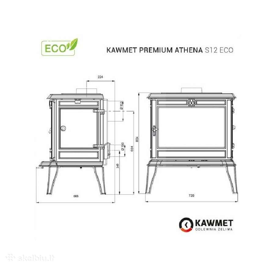 Ketaus krosnelė Kawmet Premium Athena S12 Eco - nuotraukos Nr. 10