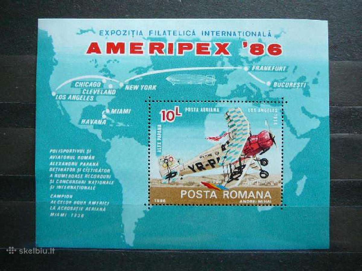 Lektuvai Rumunija 1986 Mnh rm4267