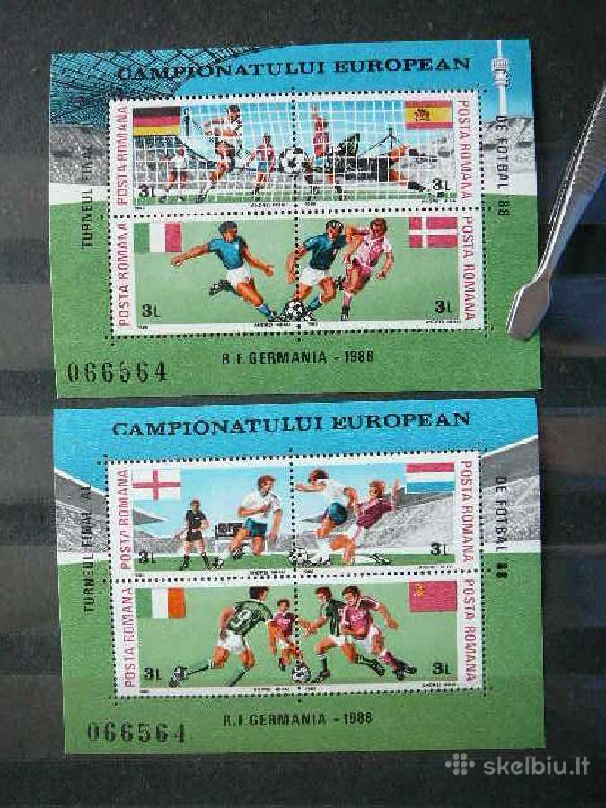 Futbolas Rumunija 1988 Mnh rm4449