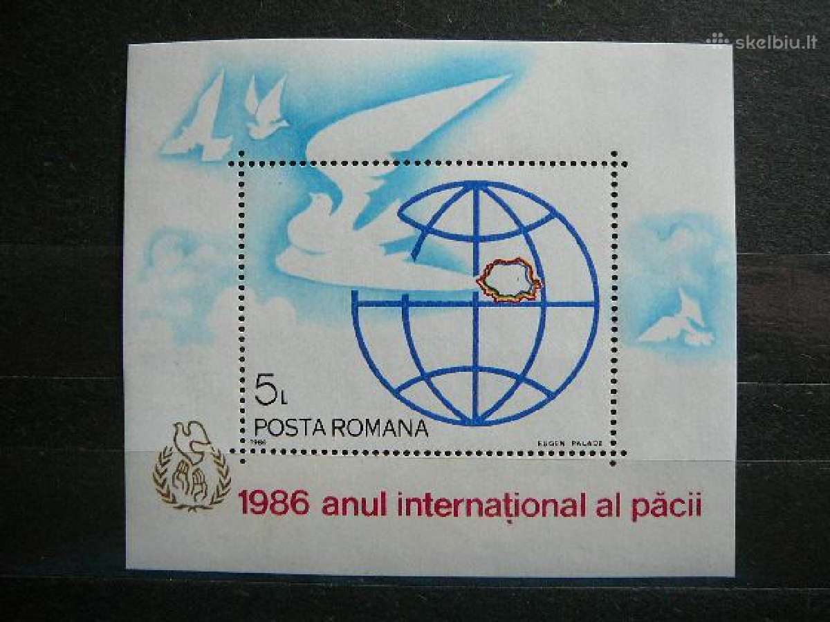 Balandziai Taika Rumunija 1986 Mnh rm4287