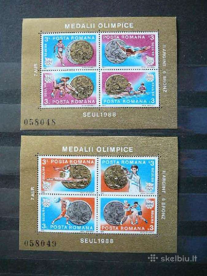 Olimpines Medaliai Rumunija 1988 Mnh rm4509
