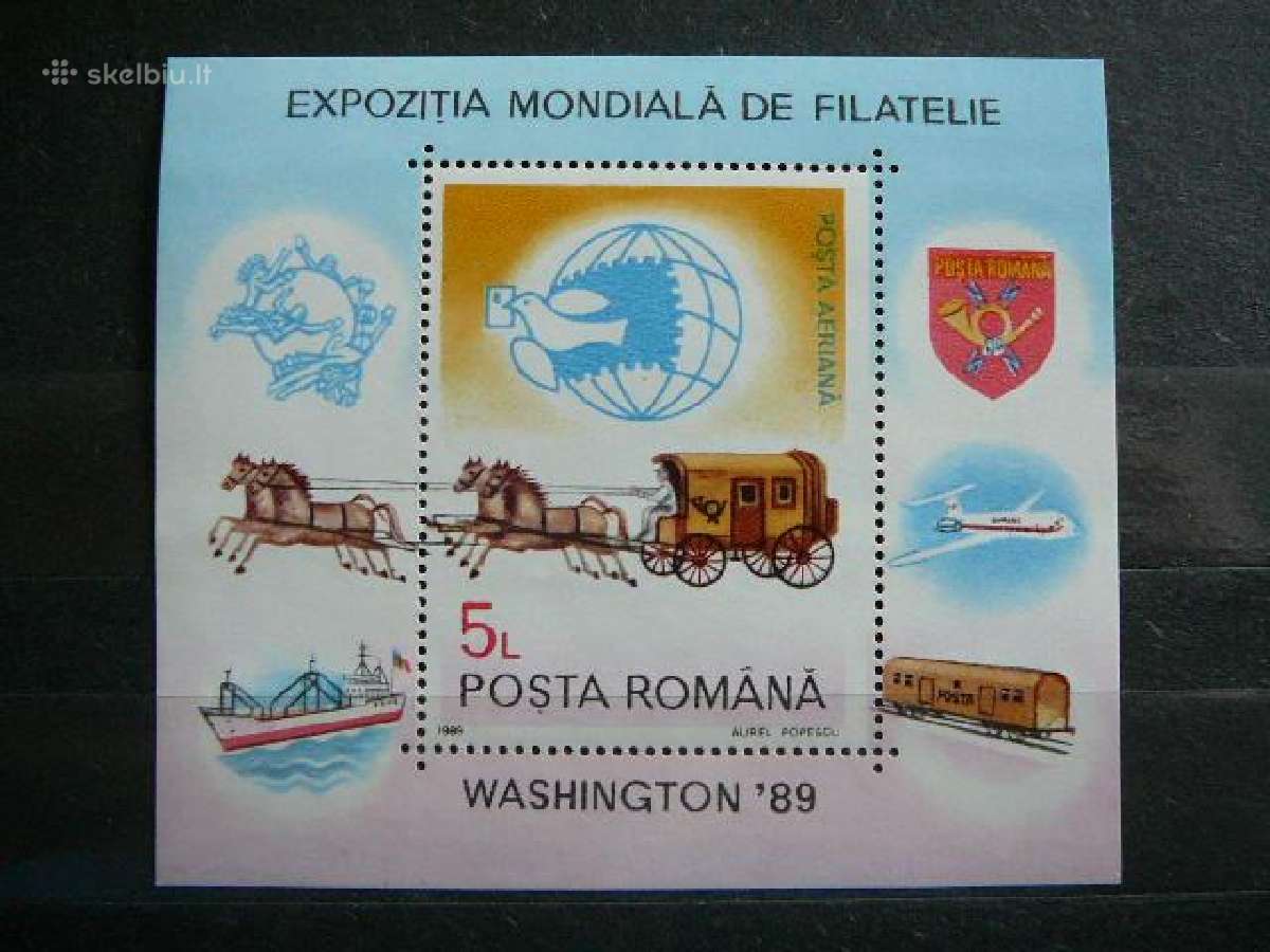 Pastas Arkliai Rumunija 1989 Mnh rm4582