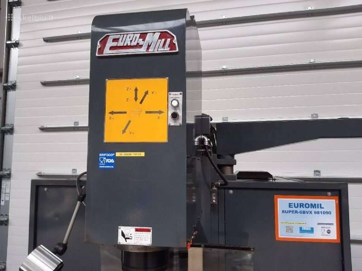 CNC Metalo frezavimo staklės Euro Mill "Super 6bvx - nuotraukos Nr. 2