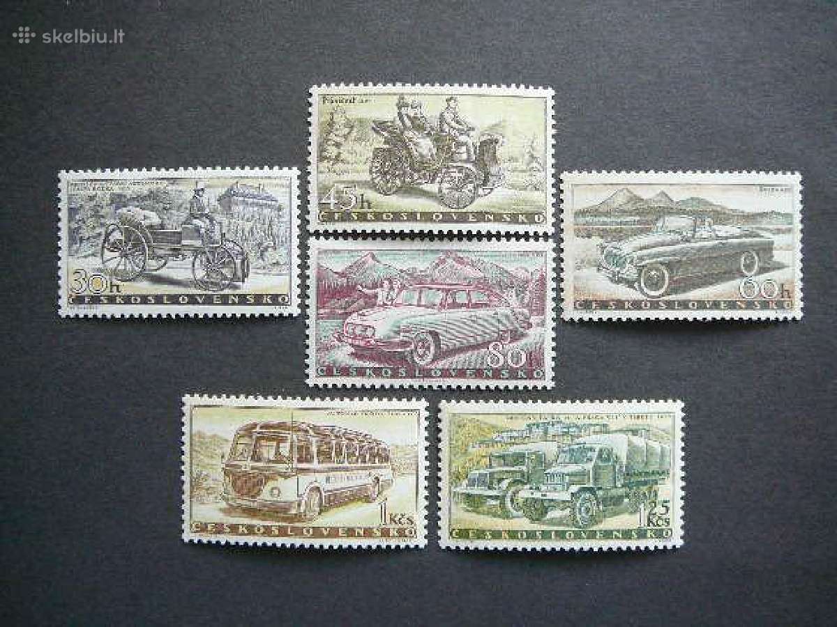Cekoslovakija Automobiliai 1958 Mnh ck1109