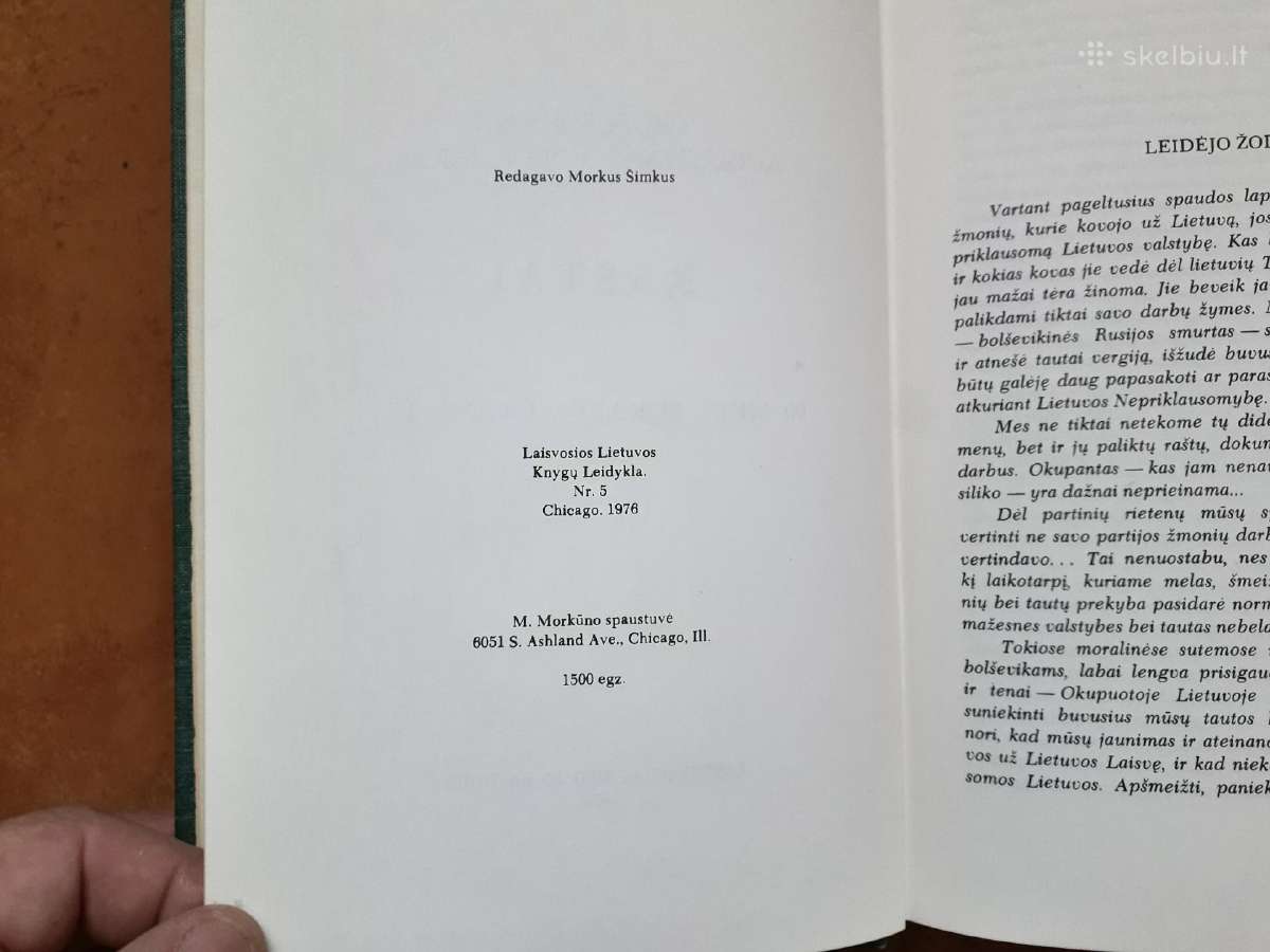 Augustinas Voldemaras "Raštai" JAV, Chicago 1973 m - nuotraukos Nr. 7