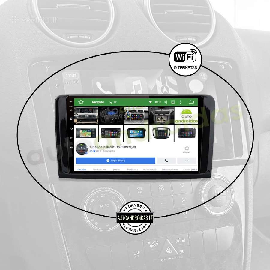 Mercedes Ml W164 Gl X164 Android multimedia 2007+ - nuotraukos Nr. 3