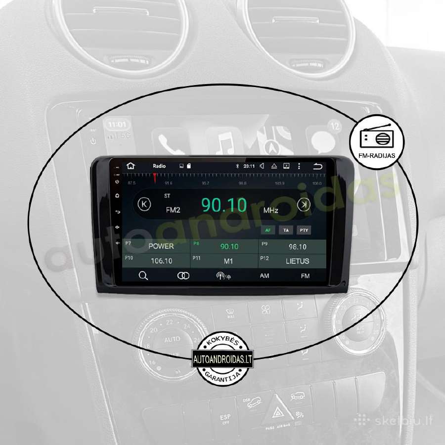 Mercedes Ml W164 Gl X164 Android multimedia 2007+ - nuotraukos Nr. 4