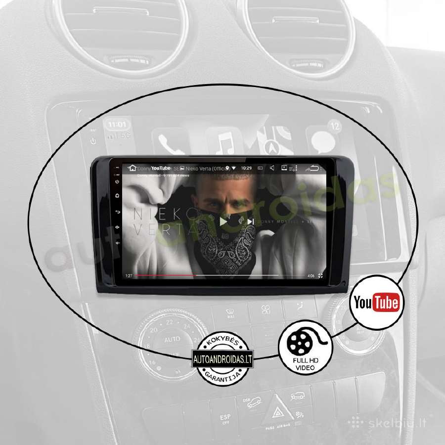 Mercedes Ml W164 Gl X164 Android multimedia 2007+ - nuotraukos Nr. 9
