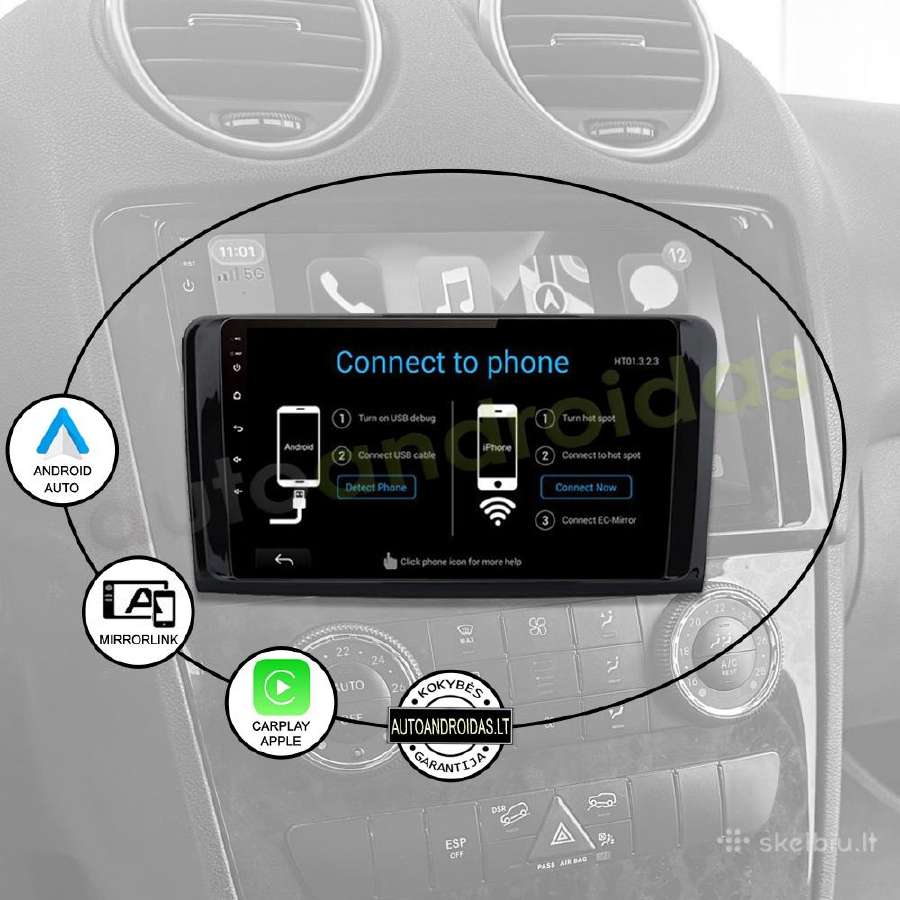Mercedes Ml W164 Gl X164 Android multimedia 2007+ - nuotraukos Nr. 10