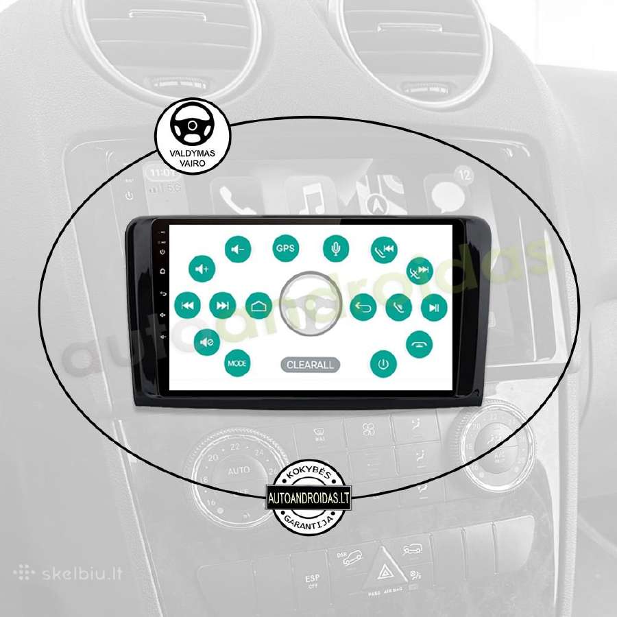 Mercedes Ml W164 Gl X164 Android multimedia 2007+ - nuotraukos Nr. 12