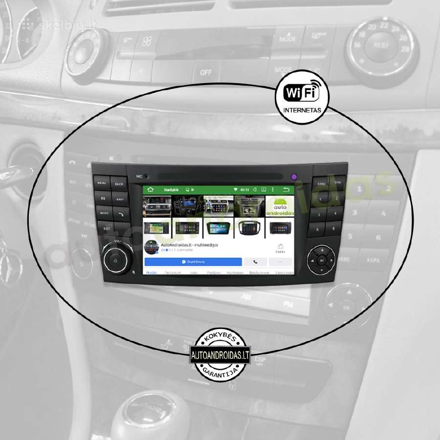 Mercedes E W211 Cls W219 Android multimedia GPS - nuotraukos Nr. 3