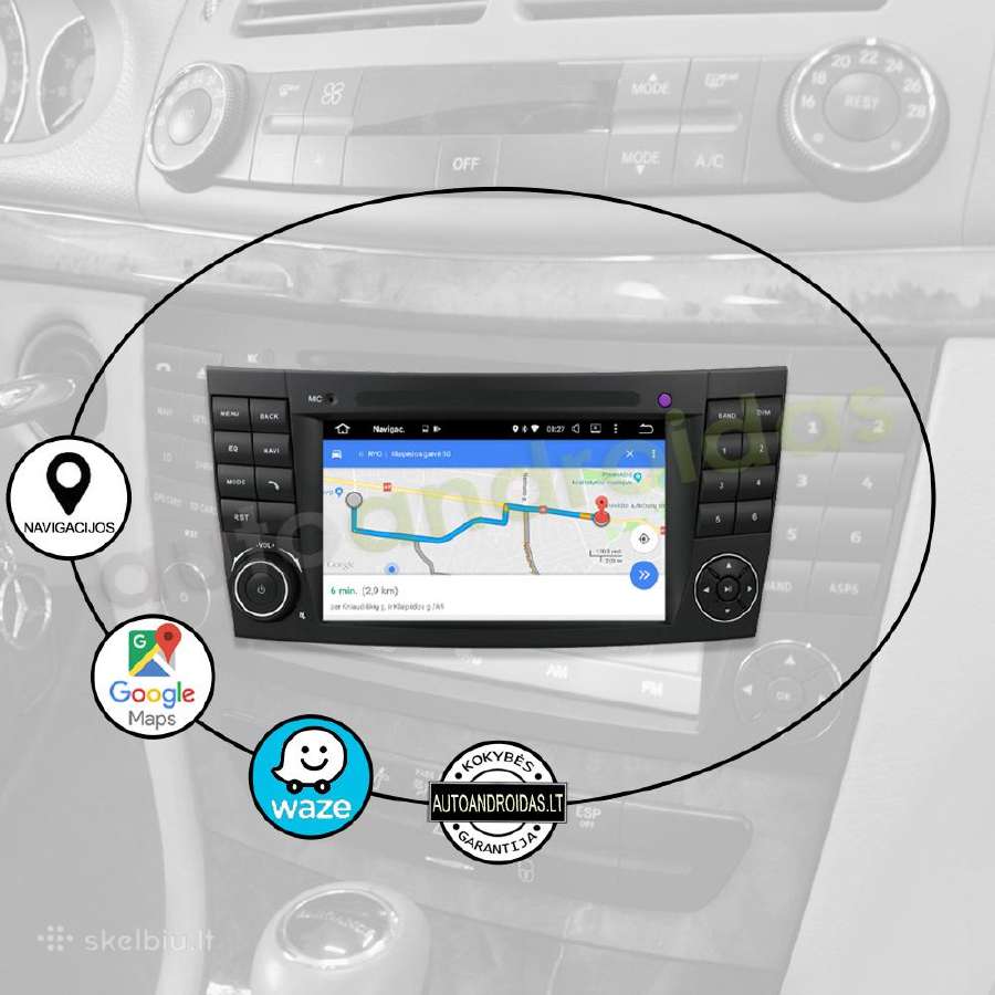 Mercedes E W211 Cls W219 Android multimedia GPS - nuotraukos Nr. 11