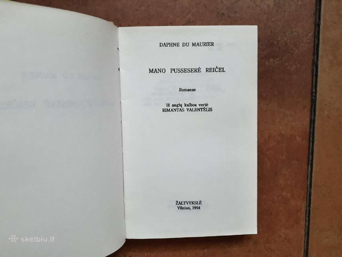Daphne Du Maurier "Mano puseserė Reičel" 1994 m. - nuotraukos Nr. 2