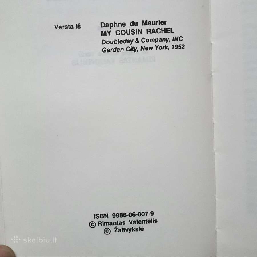Daphne Du Maurier "Mano puseserė Reičel" 1994 m. - nuotraukos Nr. 3