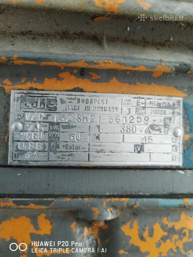 Trifazis elektros varyklis 7,5kv. - nuotraukos Nr. 2