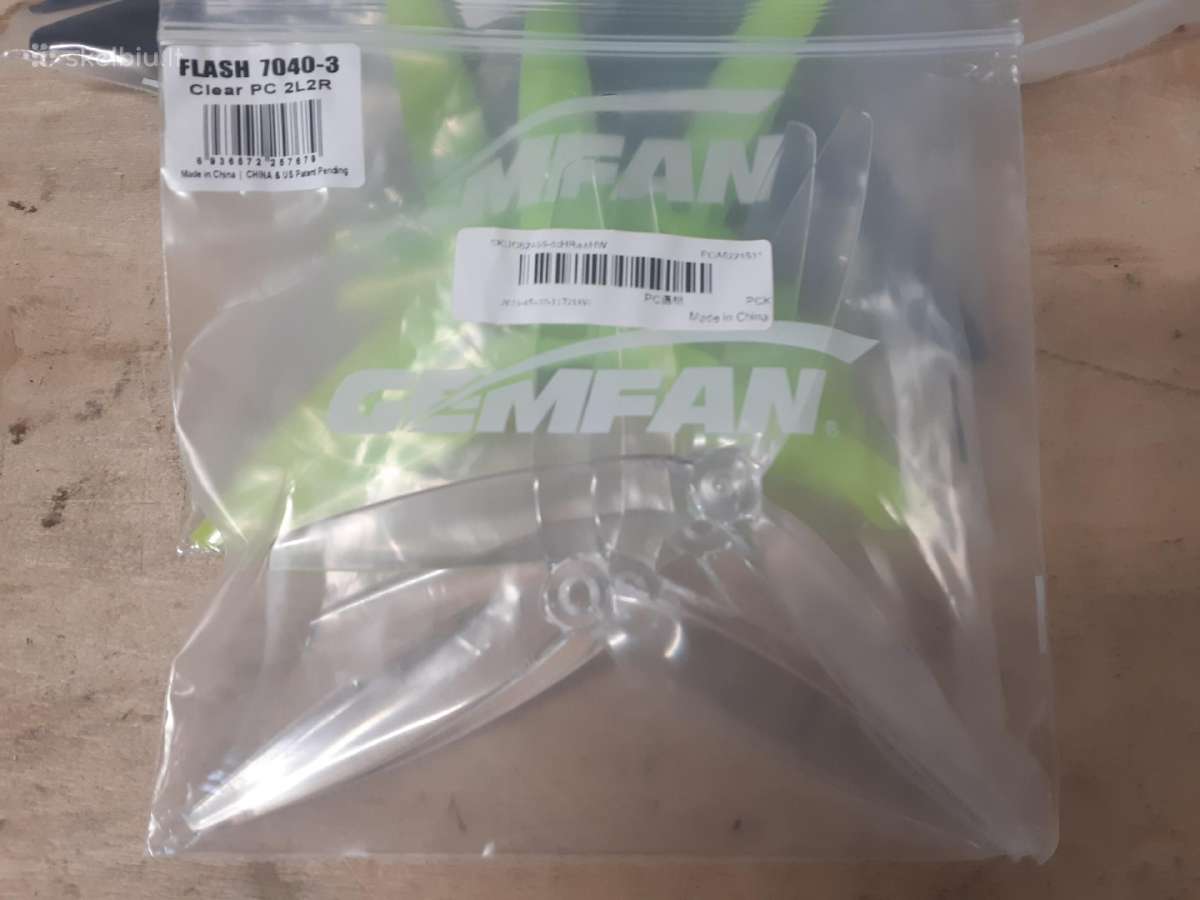 Nauji Gemfan Flash 7040 propeleriai fpv dronams - nuotraukos Nr. 8