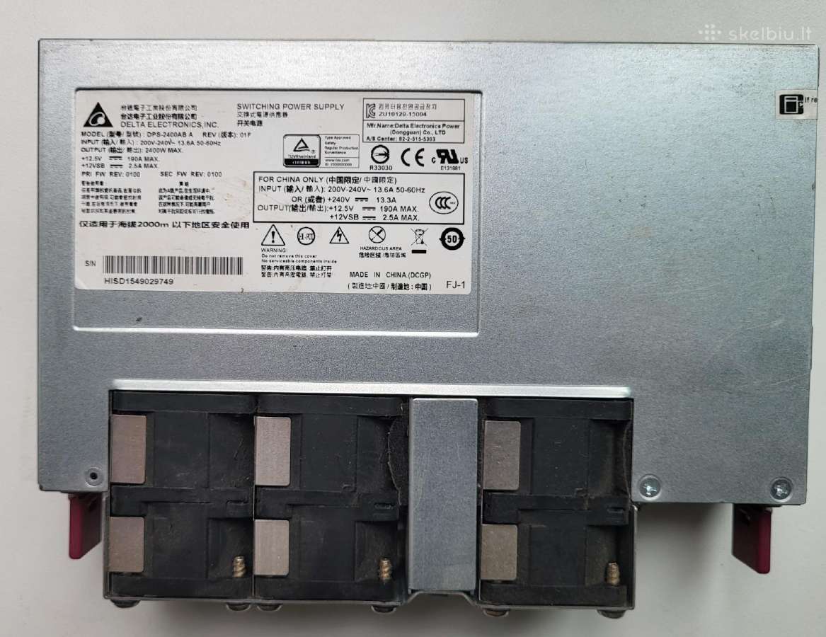 Delta Dps-2400ab A 2400w Psu 94% - nuotraukos Nr. 3