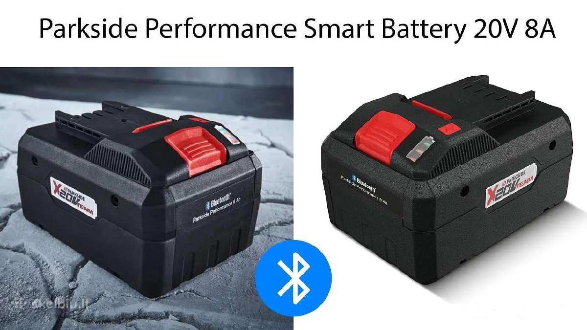Parkside akumuliatorius 8ah 20v/ 4ah 20v - Skelbiu.lt