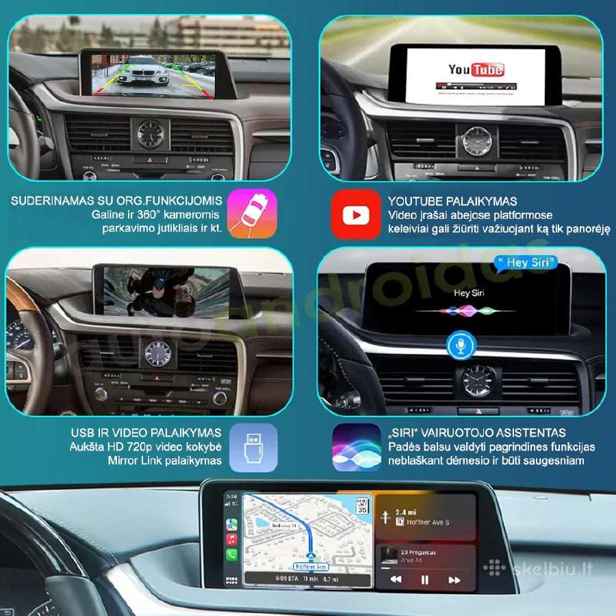 Lexus Carplay, Android Auto original multimedijoje - nuotraukos Nr. 4