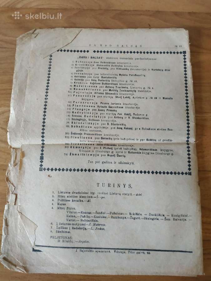 1918 m. laikraštis Darbo balsas - nuotraukos Nr. 3