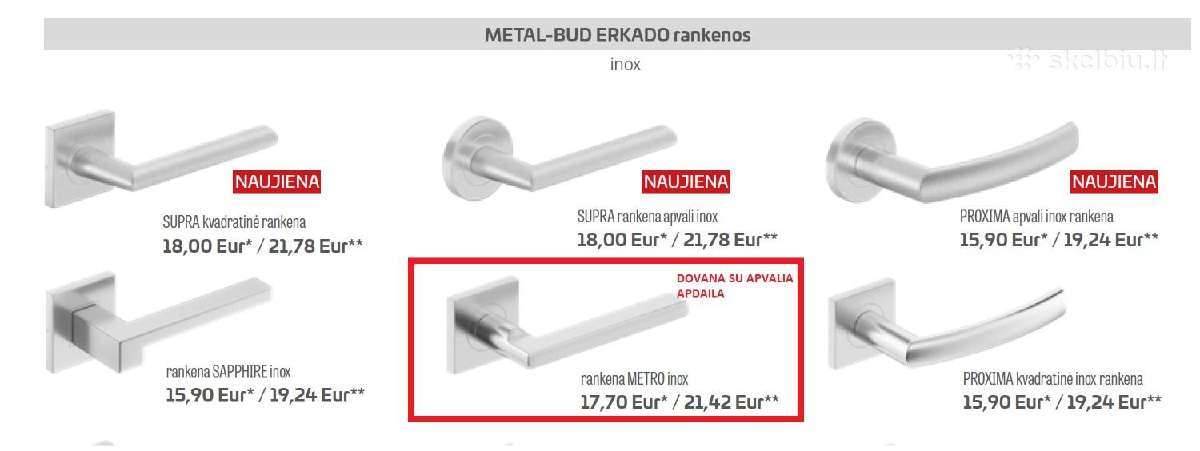 Erkado durys naujos pilnas komp. 1vnt spalva Balta - nuotraukos Nr. 5