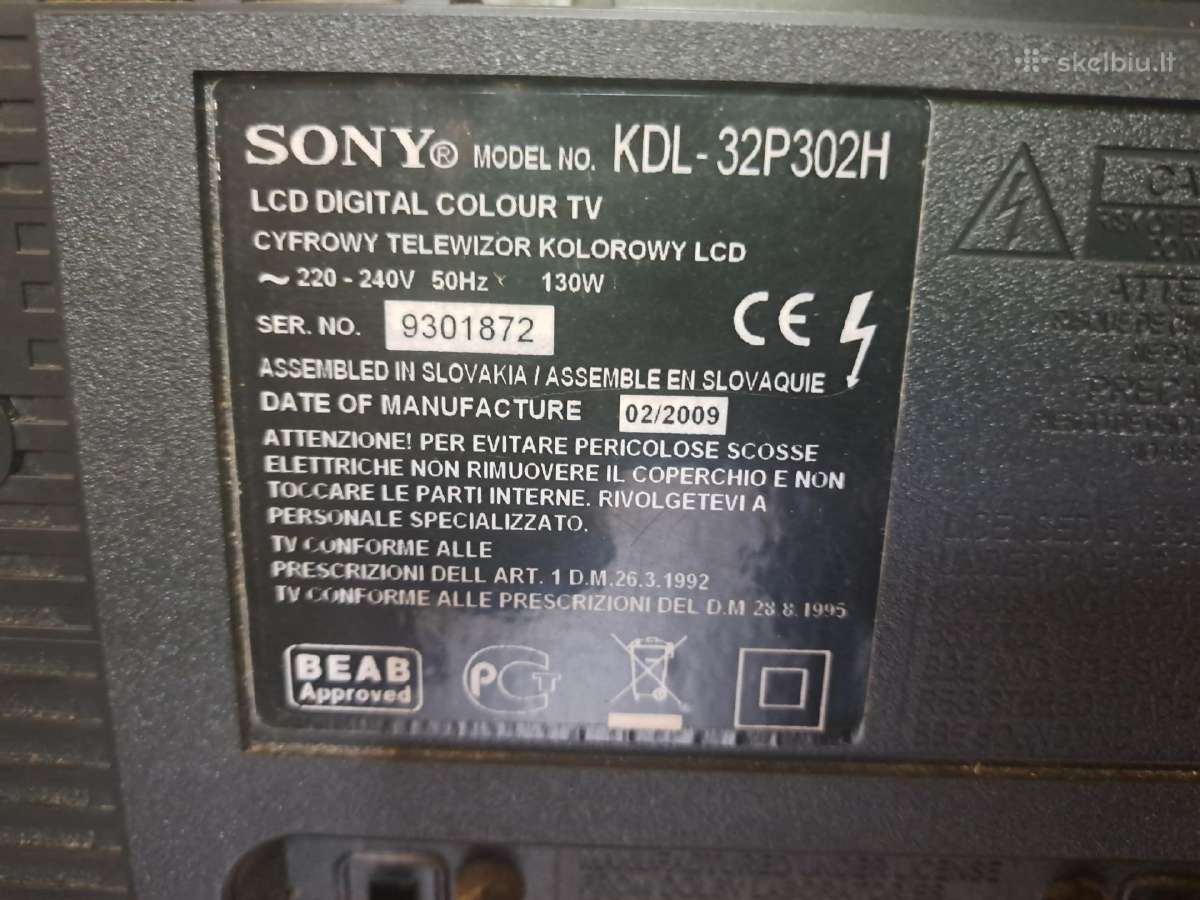 82 cm Sony LCD TV, Pc monitorius - nuotraukos Nr. 4