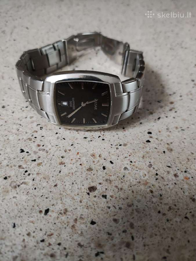 Vx32-x323 Pulsar Mens Gents Date Steel Watch - nuotraukos Nr. 3
