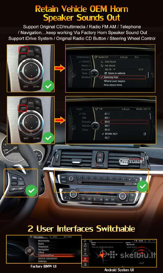 Bmw 5 G30 G31 G32 android multimedija - nuotraukos Nr. 13