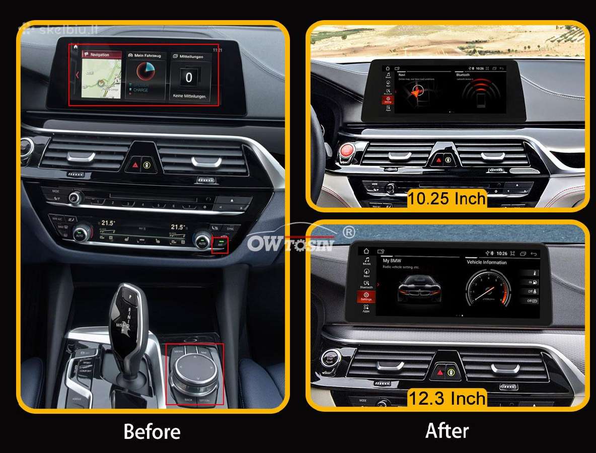Bmw 5 G30 G31 G32 android multimedija - nuotraukos Nr. 17