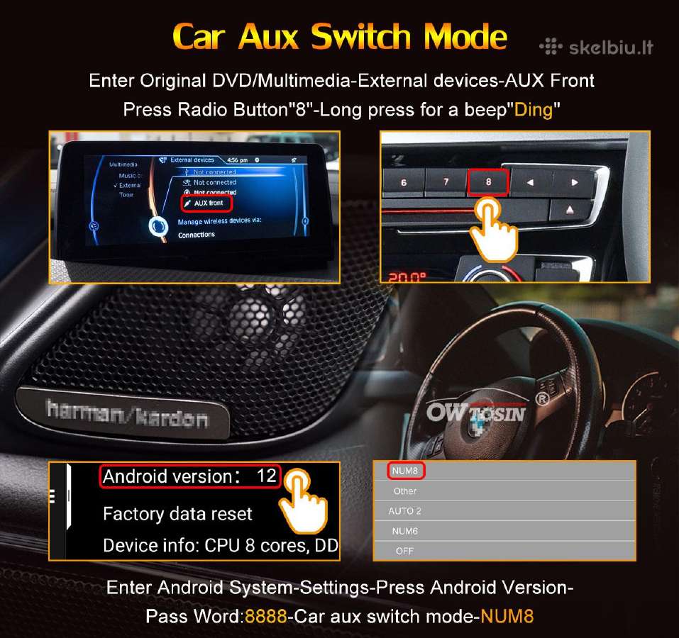 Bmw 5 G30 G31 G32 android multimedija - nuotraukos Nr. 25