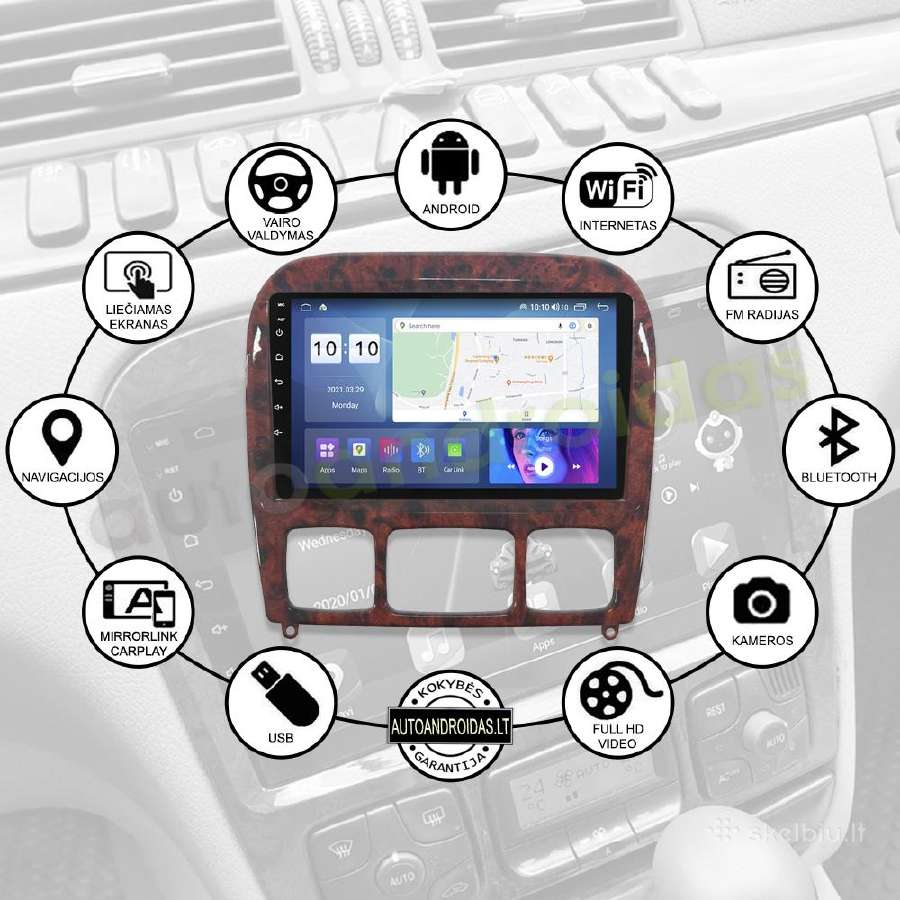 Mercedes S W220 1998-05 Android multimedia GPS/bt - nuotraukos Nr. 2