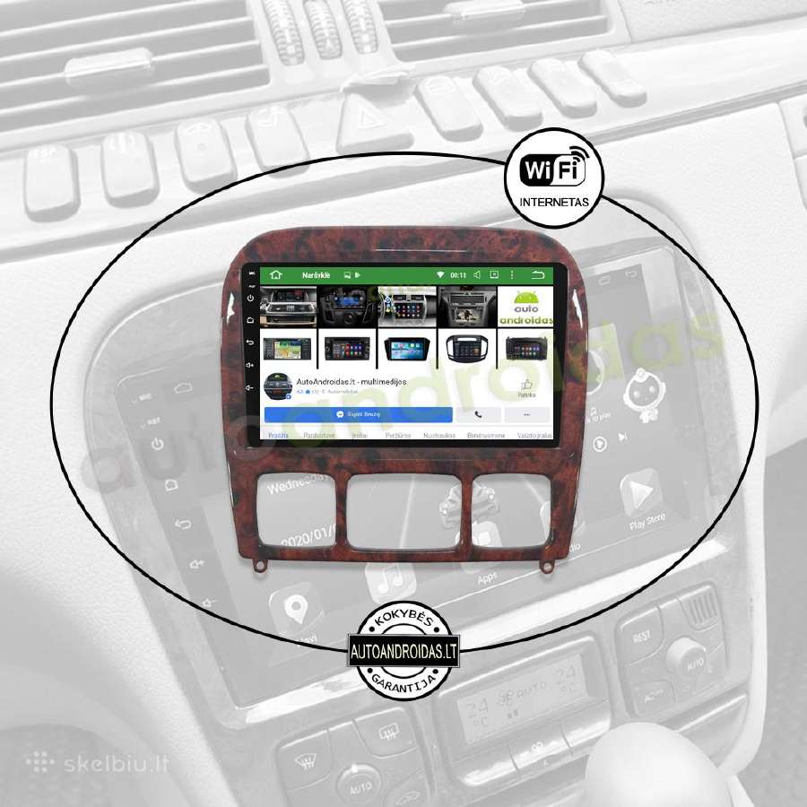 Mercedes S W220 1998-05 Android multimedia GPS/bt - nuotraukos Nr. 3