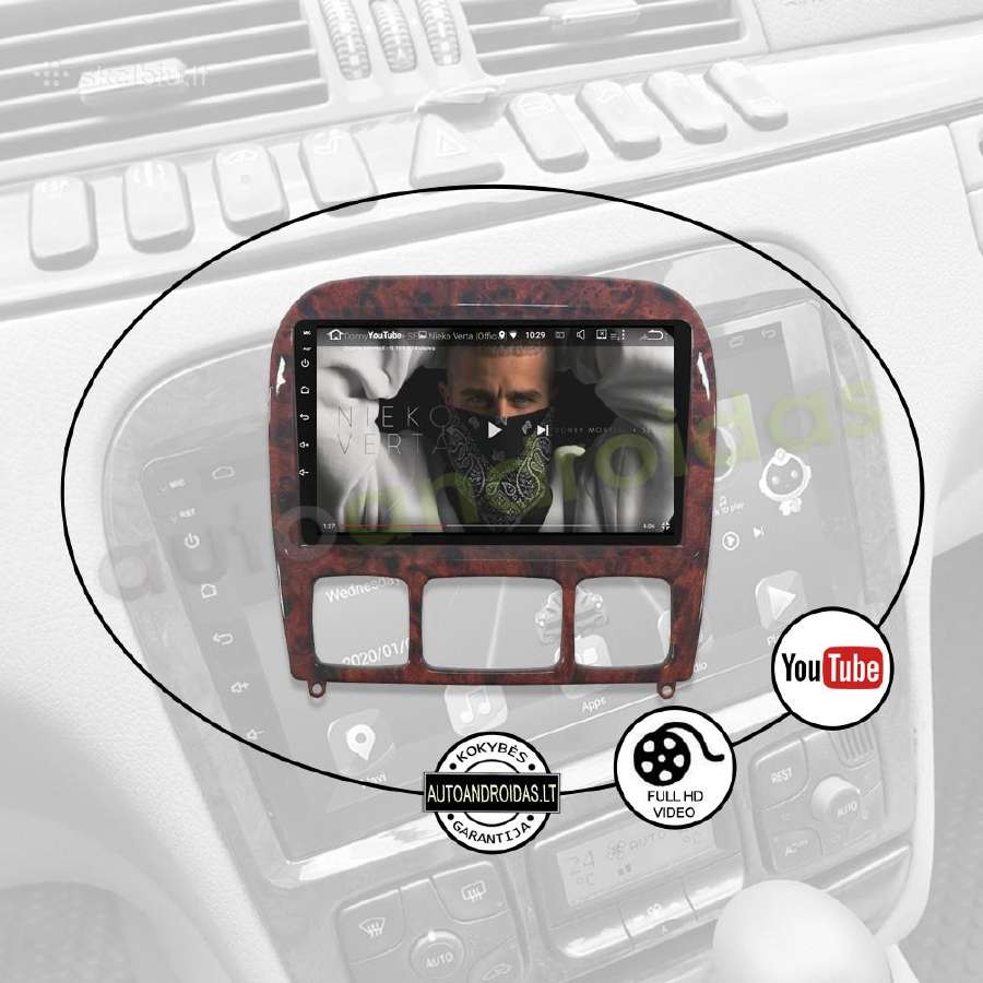 Mercedes S W220 1998-05 Android multimedia GPS/bt - nuotraukos Nr. 9