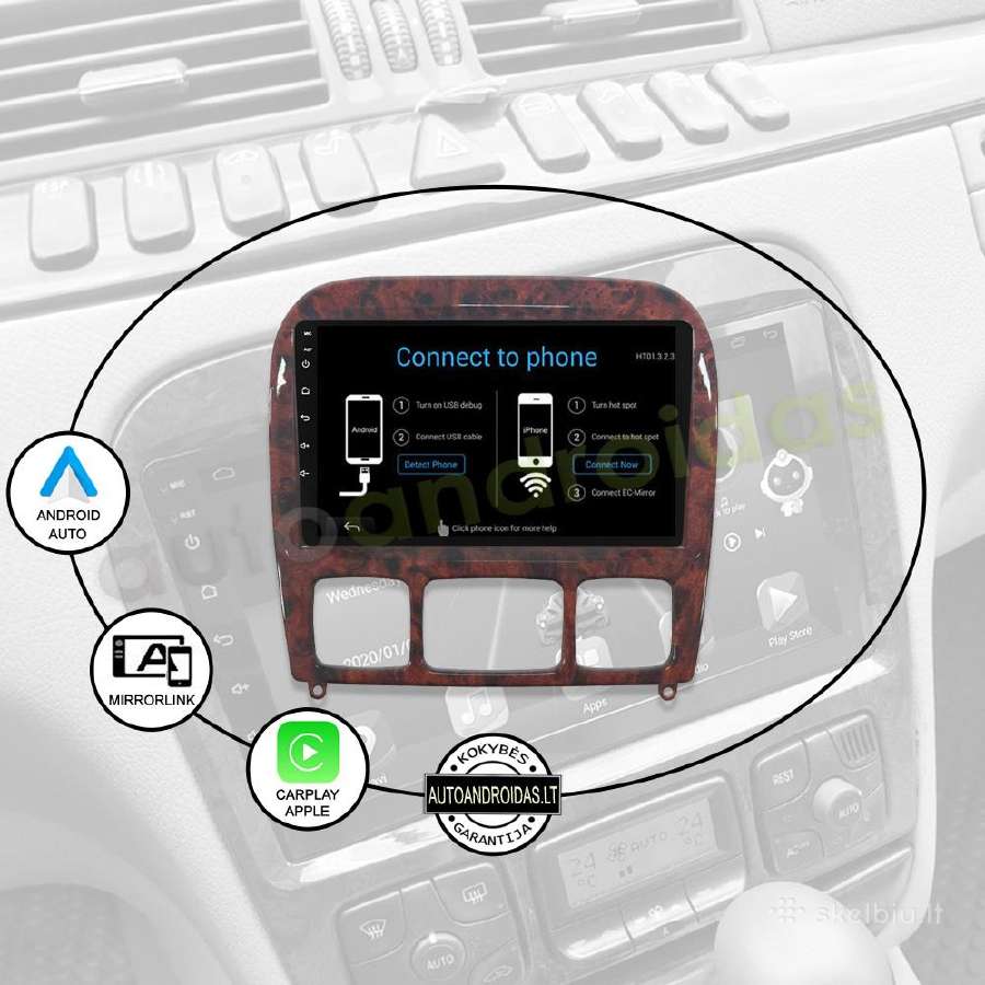 Mercedes S W220 1998-05 Android multimedia GPS/bt - nuotraukos Nr. 10