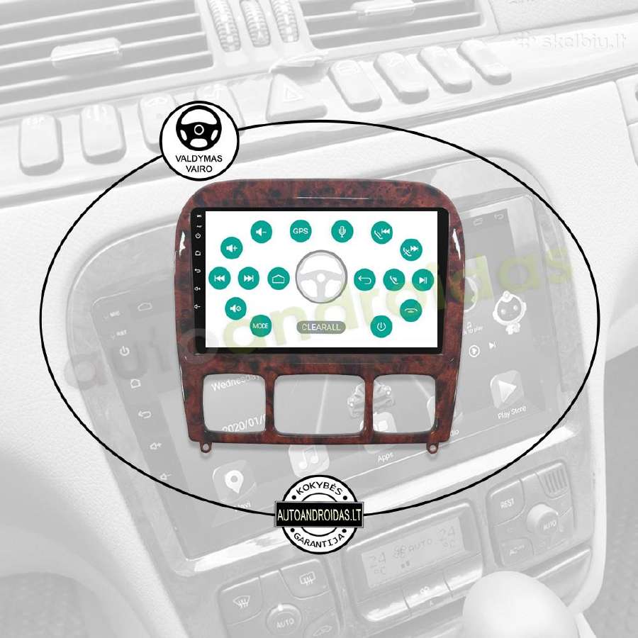 Mercedes S W220 1998-05 Android multimedia GPS/bt - nuotraukos Nr. 12