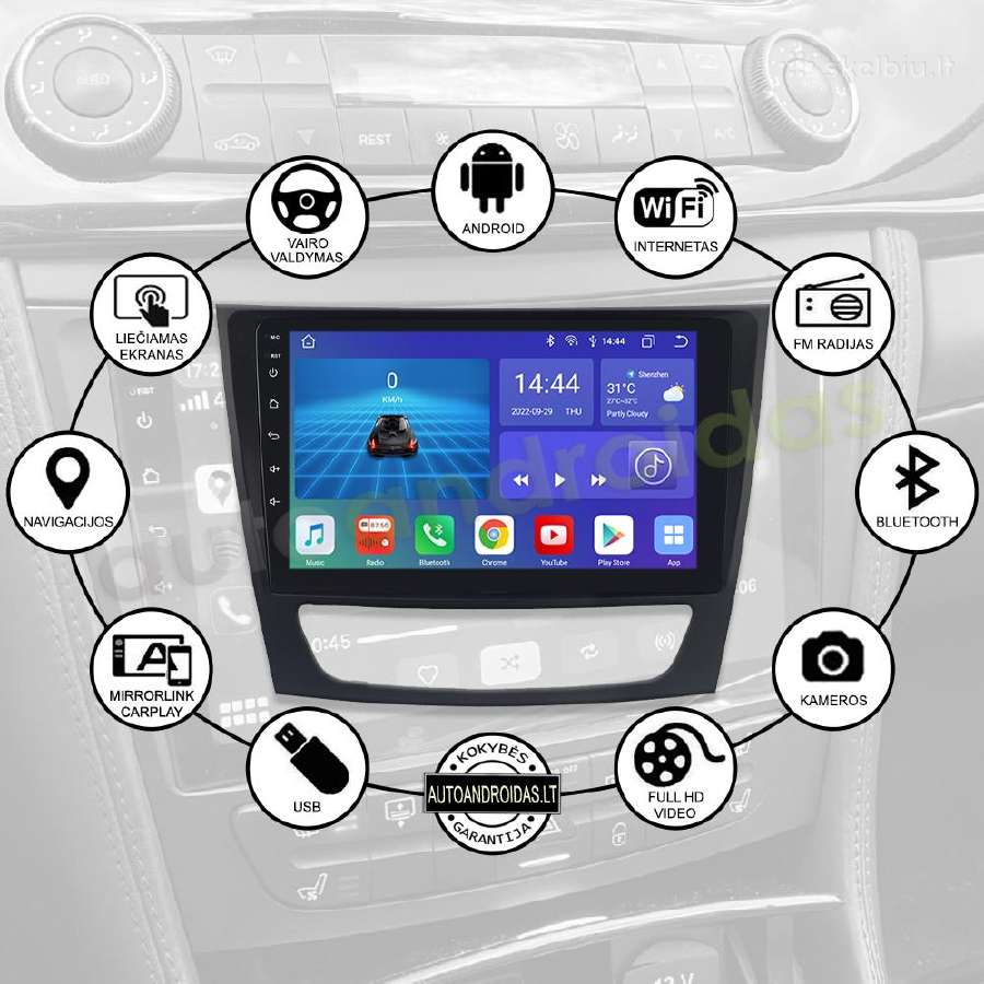Mercedes Clc W209 E W211 Android multimedia GPS 9" - nuotraukos Nr. 2