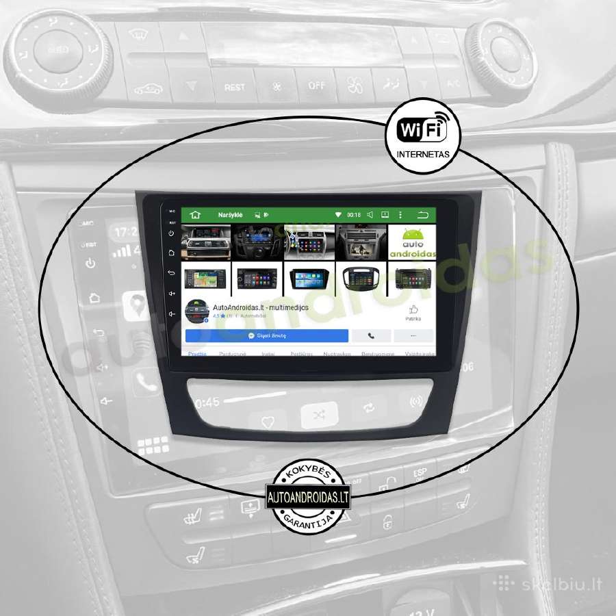 Mercedes Clc W209 E W211 Android multimedia GPS 9" - nuotraukos Nr. 3