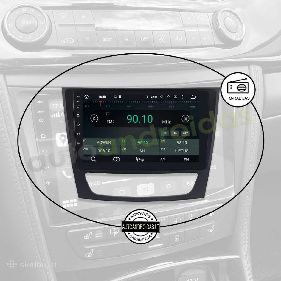 Mercedes Clc W209 E W211 Android multimedia GPS 9" - nuotraukos Nr. 4