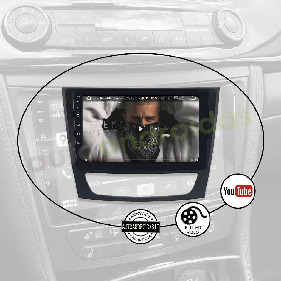 Mercedes Clc W209 E W211 Android multimedia GPS 9" - nuotraukos Nr. 9
