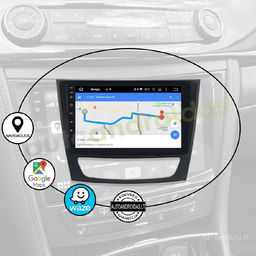 Mercedes Clc W209 E W211 Android multimedia GPS 9" - nuotraukos Nr. 11