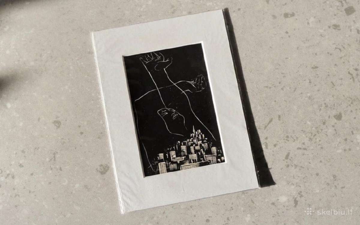 Stasio Krasausko grafikos reprodukcija Žmogus