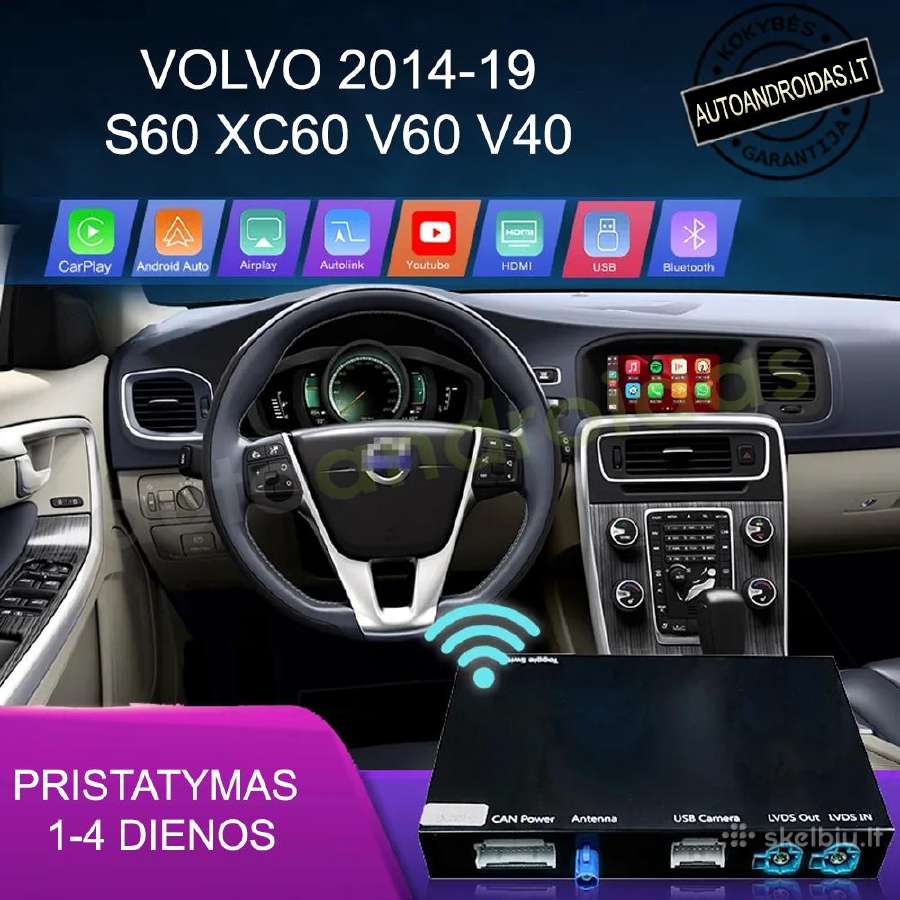 Volvo 2014-19 S60 XC60 V60 V40 Carplay Androidauto