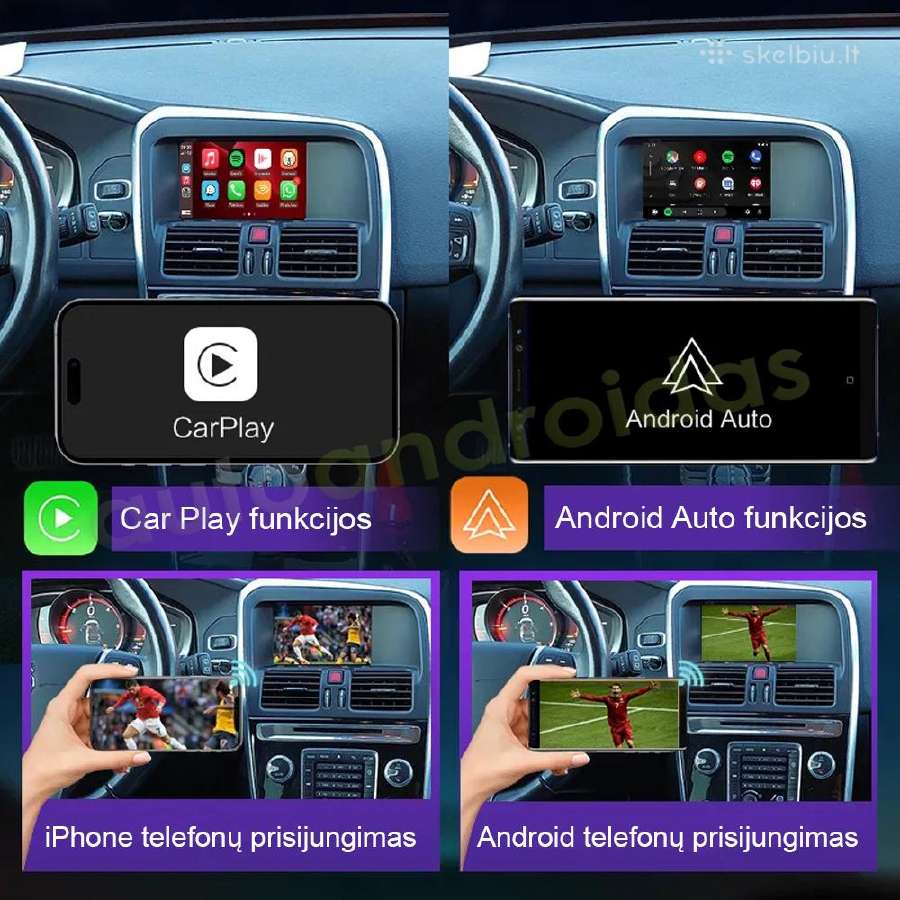 Volvo 2014-19 S60 XC60 V60 V40 Carplay Androidauto - nuotraukos Nr. 3